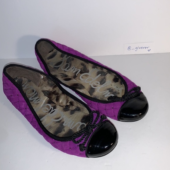 Calypso Sam Edelman Purple Quilted Flats - Picture 3 of 12